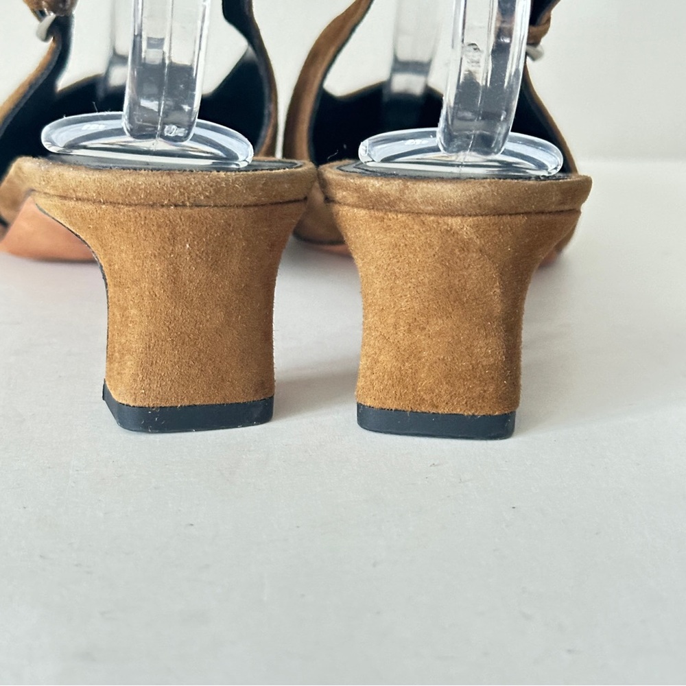 NEW Vince Hart Cinnamon Suede Slingback Women's Kitten Heels, Sz 9 - Picture 10 of 14